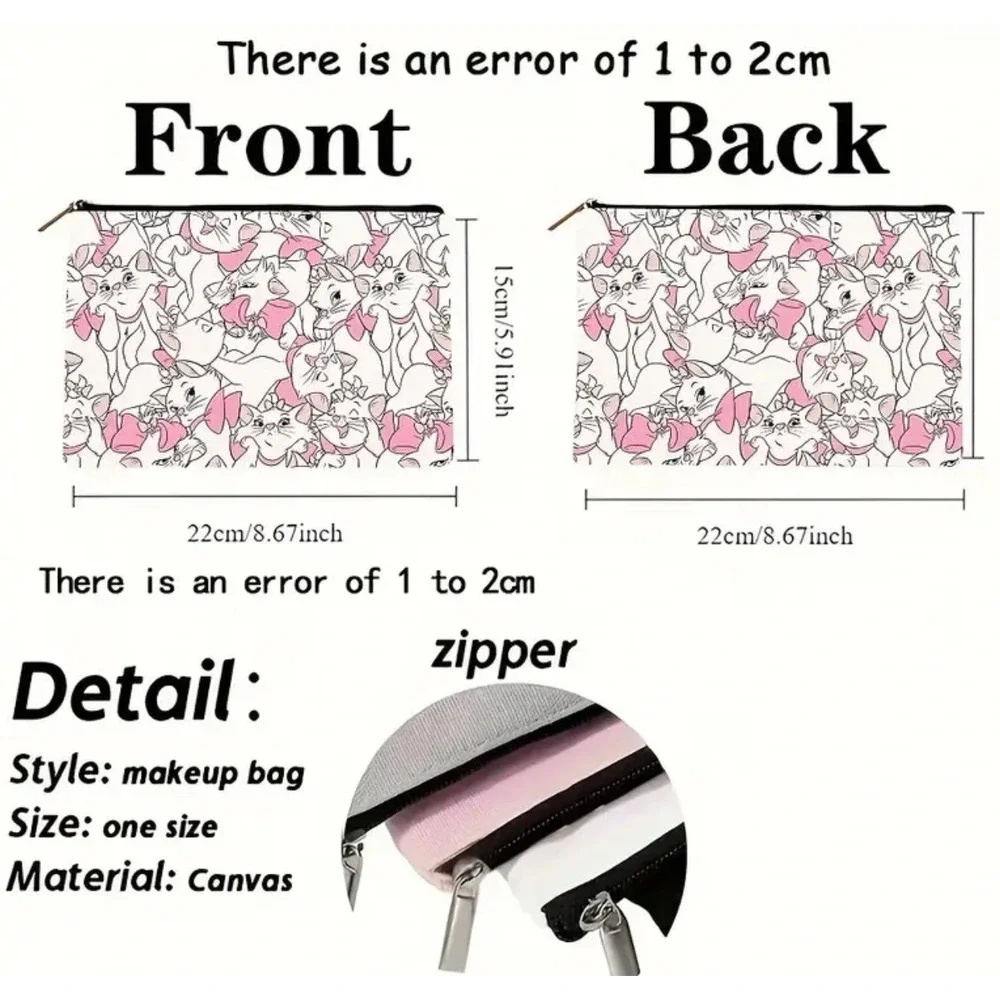 Aristocats Marie Pink Disney Cute‎ Makeup Bag - New